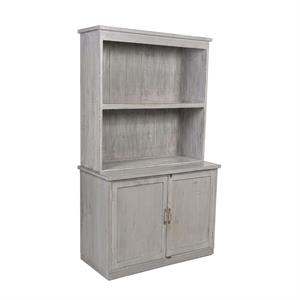 Credenza con sopralzo teak grigio cm 100x47x170h