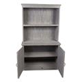 Credenza con sopralzo teak grigio cm 100x47x170h