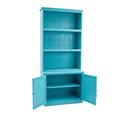 Mobile con sopralzo a giorno in teak turchese cm 95x46x213h