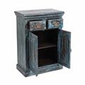 Credenzina in legno di mango azzurra cm 58x34x80h