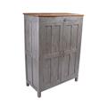 Armadio grigio chiaro legno di teak due ante cm 95x46x132h