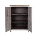 Armadio grigio chiaro legno di teak due ante cm 95x46x132h