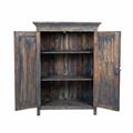 Armadio blu anticato legno di teak due ante cm 100x50x139h