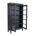 Vetrina in teak blu anticato cm 108x44x183h