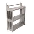 Scaffale legno di teak bianco anticato cm 69x24x115 h
