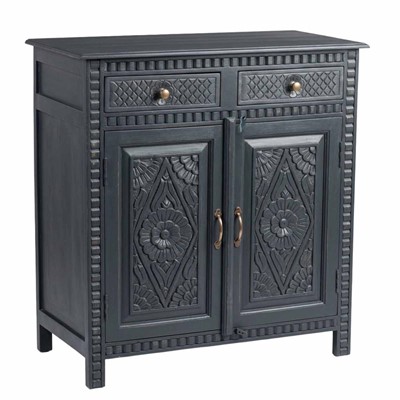Credenza mango 2 ante e 2 cassetti blu 90X45H100