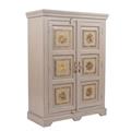Armadietto mango grigio decorazioni ottone cm 90x35x120H