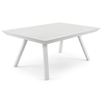 Tavolo allungabile Noah cm 110x200-300x76h alluminio bianco