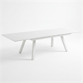 Tavolo allungabile Noah cm 110x200-300x76h alluminio bianco