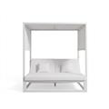 Lettino doppio Rain alluminio bianco 198x198x200h con copertura
