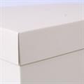 Scatola cartone 38,5x30H33 avorio fiori con coperchio
