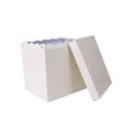 Scatola cartone 38,5x30H33 avorio fiori con coperchio
