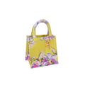 Borsina tela gialla stampa fiori15X12h15