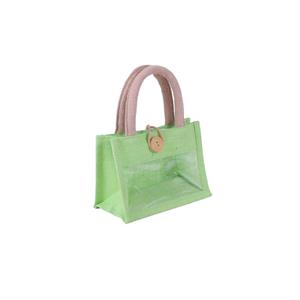 Borsina juta verde mela con finestra e 2m.18X10H13