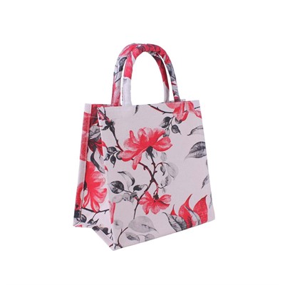 Borsina tela stampa fiori 25X15h25