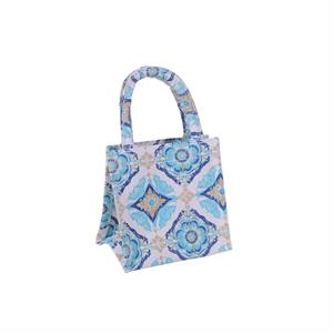 Borsina tela stampa blu15X12h15
