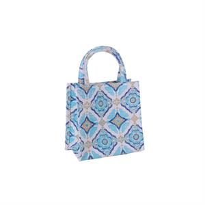 Borsina tela stampa blu 20X12h20