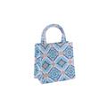 Borsina tela stampa blu 20X12h20