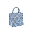 Borsina tela stampa blu 25X15h25