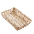 Vassoio in vimini bianco 33X25H7