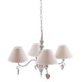 Lampadario con quattro bracci e decorazione cuore Ø47 