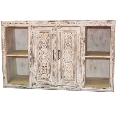Credenza in legno di mango sbiancata 130x50H80