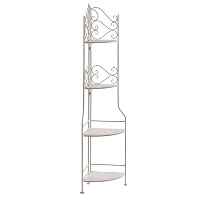 Angoliera in ferro bianco 46X32H160