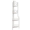 Angoliera in ferro bianco 46X32H160