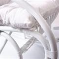 Dondolo in rattan bianco con cuscino Manao 60X117H109