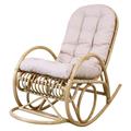 Dondolo in rattan naturale con cuscino Manao 60X117H109