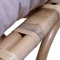 Dondolo in rattan naturale con cuscino Manao 60X117H109