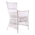 Poltrona in rattan bianco con cuscino 58X63H95