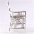 Poltrona in rattan bianco con cuscino 58X63H95