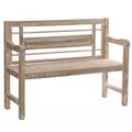 Panchina intagliata in legno di abete 115X45H85