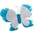Farfalla azzurra decorativa in carta 40 cm