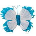 Farfalla azzurra decorativa in carta 20 cm