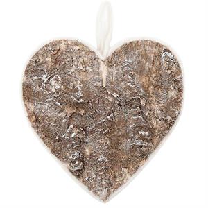 Decorazione cuore in legno di betulla H20 (in confezione da 4)
