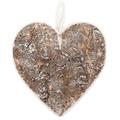 Decorazione cuore in legno di betulla H20 (in confezione da 4)
