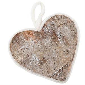 Decorazione cuore in legno di betulla H13 (in confezione da 4)