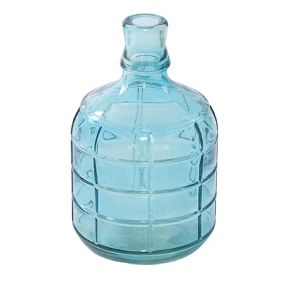 Vaso azzurro in vetro Ø11H19 
