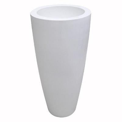 Vaso bianco in resina Ø37H80