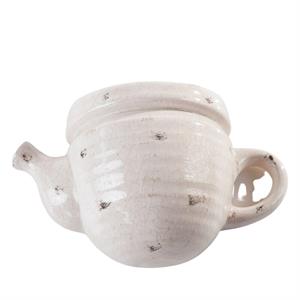 Portafiori bianca in ceramica 25x17H10 