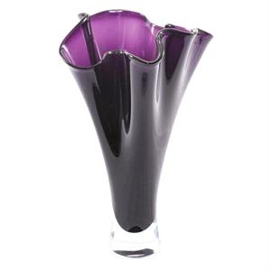 Vaso in vetro viola H28,5
