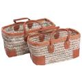Borsa in palma 48X24H26 in set di 2