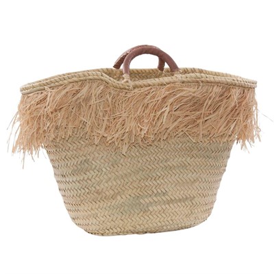 Borsa in palma con frange 55x28H27