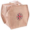 Borsina in juta naturale con logo 14x16H12