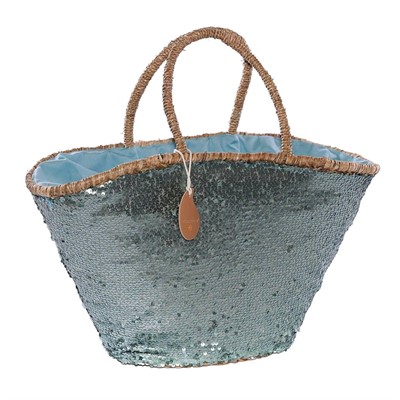 Borsa in palma con paillettes 60H30
