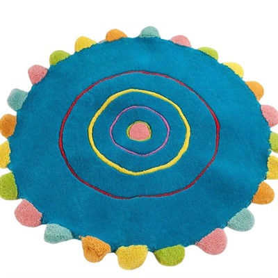Tappeto rotondo blu Ø120