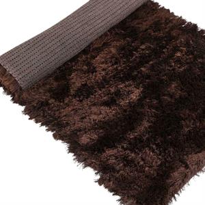 Tappeto marrone in tessuto di viscosa 150x210