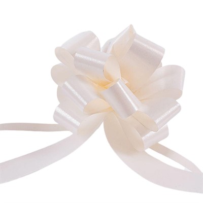 Fiocco color panna in pvc 19 mm in confezione da 50